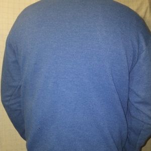 Men's large plain blue zippup